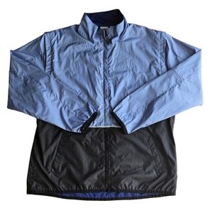Athletic Works Ceil Blue and Black Lightweight Windbreaker Jacket Size XL